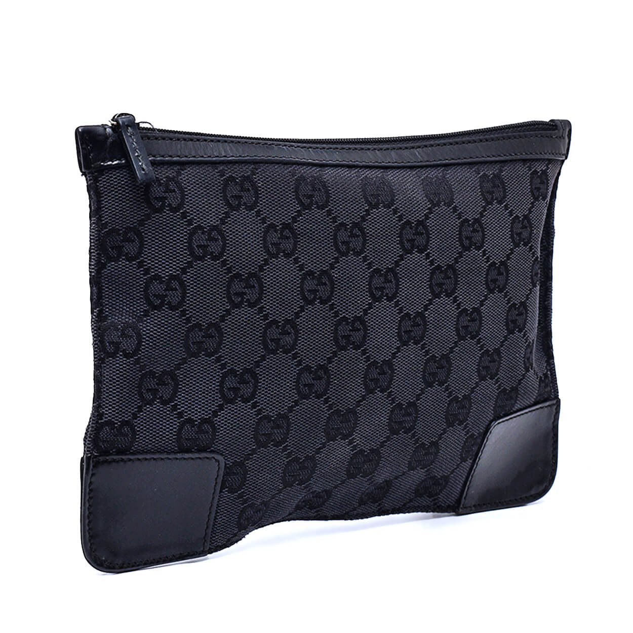 Gucci - Black GG Supreme Fabric Pouch